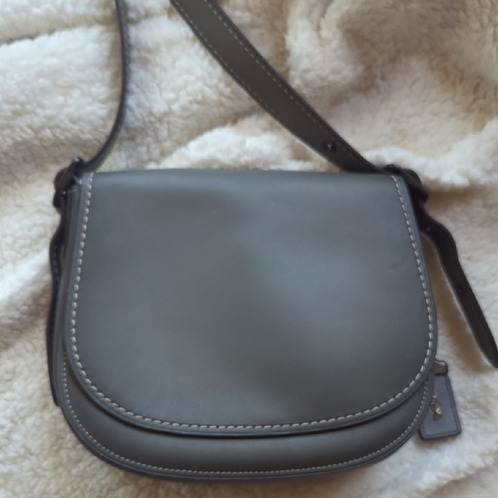 Coach 1941 Heather Gray Saddle Bag